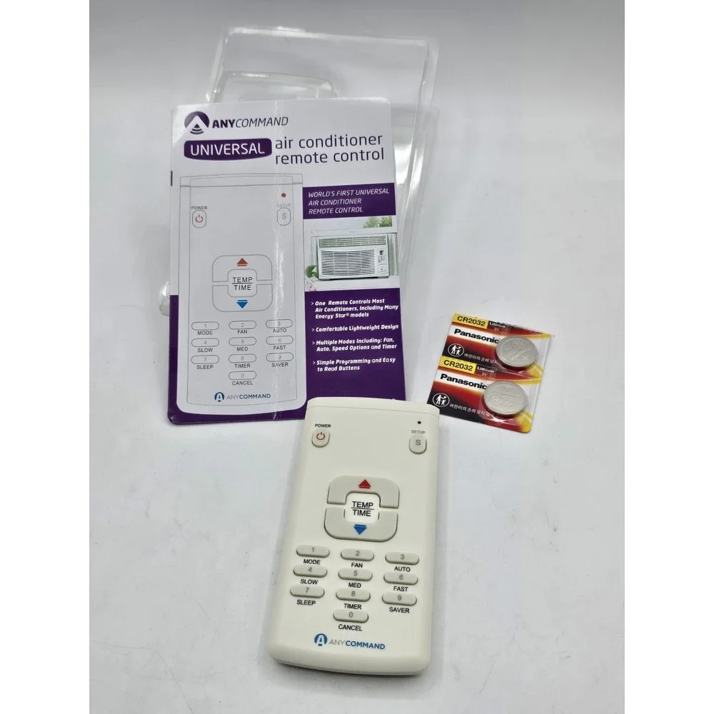 Any Command AC Universal‎ Air Conditioner Remote Control - With 2 New Batteries!